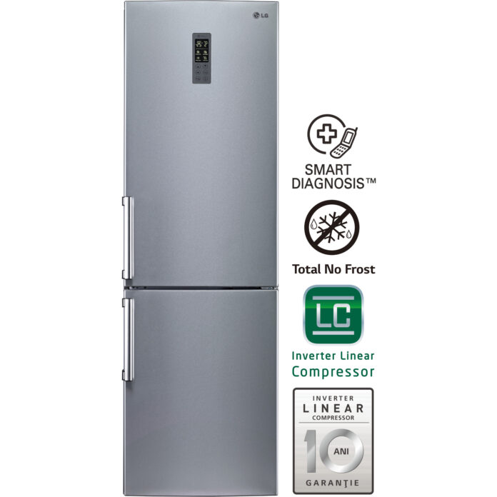 Combina frigorifica LG GBB539PVQWB, 318 l, Clasa A+, Silver Combina frigorifica LG GBB539PVQWB, 318 l, Clasa A+, Silver