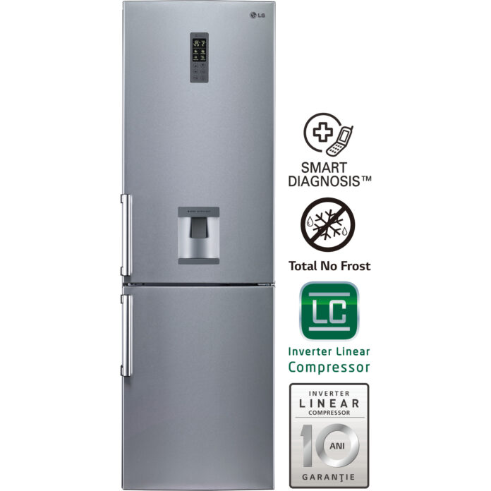 Combina frigorifica LG GBF539PVQWB, 314 l, Clasa A+, Silver