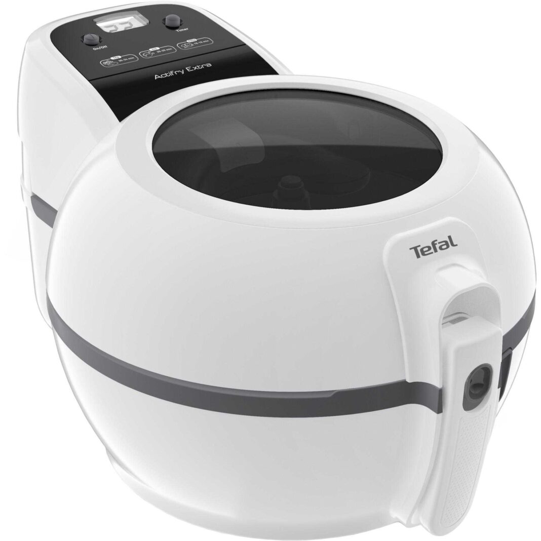 Friteuza Tefal ActiFry Extra FZ720015, 1400 W, tehnologie Actifry, paleta exclusiva, nivel scazut de grasime, fereastra sticla, cuva 1 Kk, alb