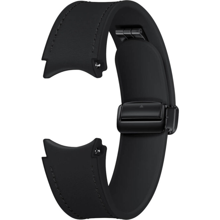 Galaxy Watch D-Buckle Hybrid Leather Band pentru Samsung Galaxy Watch6, 20 mm, Normal, S/M, Indigo