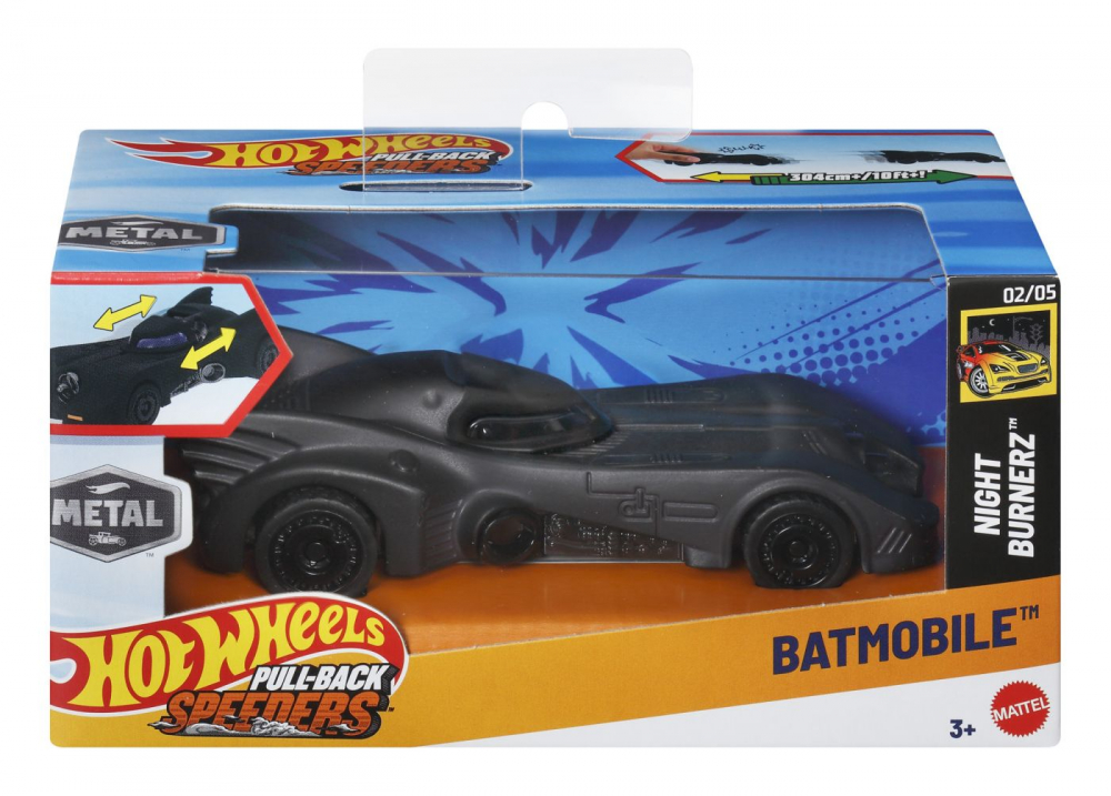 HOT WHEELS MASINUTA METALICA CU SISTEM PULL BACK BATMOBILE NIGHT BURNERZ SCARA 1:43 HOT WHEELS MASINUTA METALICA CU SISTEM PULL BACK BATMOBILE NIGHT BURNERZ SCARA 1:43
