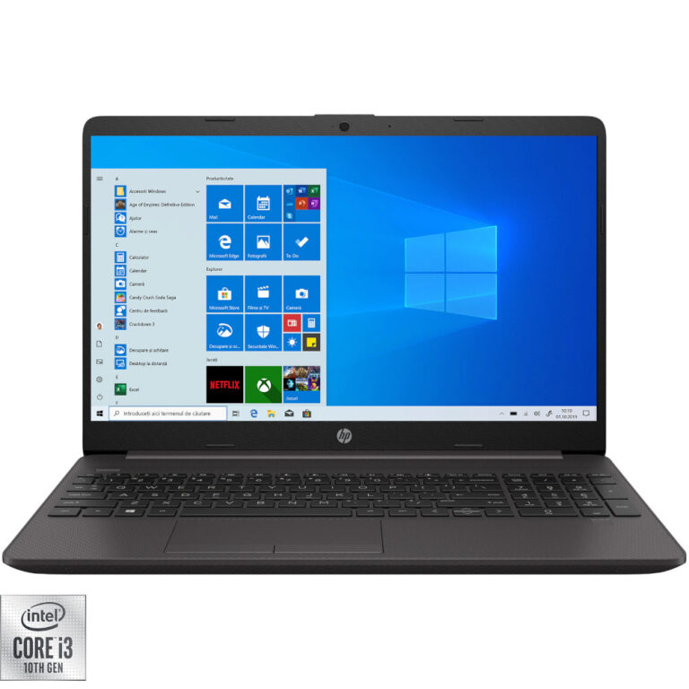 Laptop HP 250 G8, Intel Core i7-1065G7, HD, 8GB, 256GB SSD, Intel Iris Plus Graphics, Windows 10 Pro, Gri Inchis