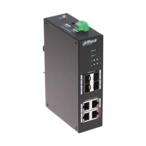 Switch cu 8 porturi Dahua HS4408-4ET-96, 4 porturi PoE 10/100 Mbps, 4 porturi SFP 1000 Mbps, PoE Watchdog, Hardened Switch Switch cu 8 porturi Dahua HS4408-4ET-96, 4 porturi PoE 10/100 Mbps, 4 porturi SFP 1000 Mbps, PoE Watchdog, Hardened Switch