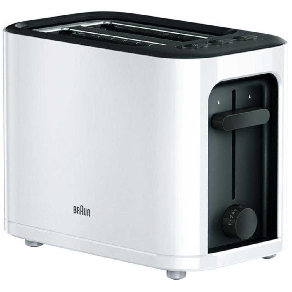 Prajitor de paine Braun PurEase HT3000WH, 1000 W, 2 felii, Alb Prajitor de paine Braun PurEase HT3000WH, 1000 W, 2 felii, Alb