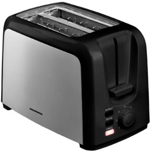 Prajitor de paine Heinner Tasty 700 HTP-700BKSS, 750 W, 2 felii, Negru/Argintiu Prajitor de paine Heinner Tasty 700 HTP-700BKSS, 750 W, 2 felii, Negru/Argintiu