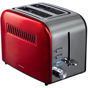 Prajitor de paine Heinner HTP-850RDIX, 850 W, 2 felii, Rosu/Argintiu Prajitor de paine Heinner HTP-850RDIX, 850 W, 2 felii, Rosu/Argintiu