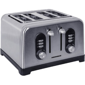 Prajitor de paine Heinner HTP-BK1400XMC, 1400 W, 4 felii, Argintiu Prajitor de paine Heinner HTP-BK1400XMC, 1400 W, 4 felii, Argintiu
