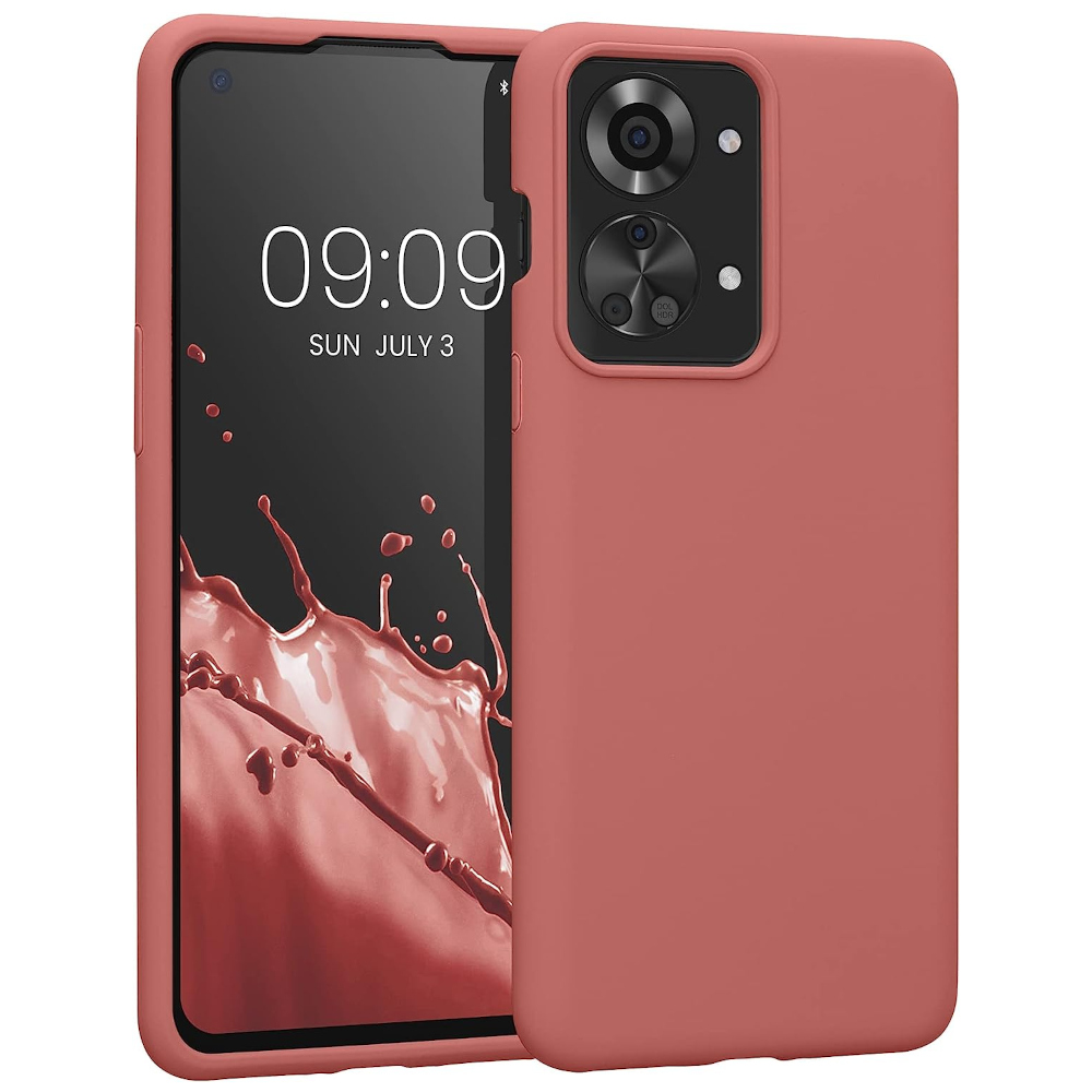 Husa Kwmobile pentru OnePlus Nord 2T, Silicon, Roz, 58764.193 Husa Kwmobile pentru OnePlus Nord 2T, Silicon, Roz, 58764.193