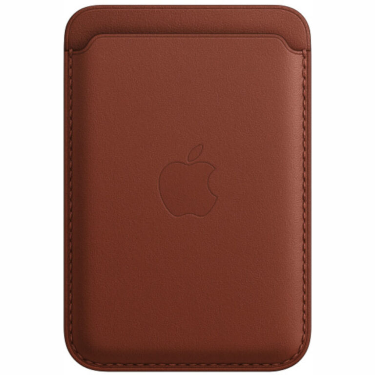 Husa de protectie Apple Leather Wallet MagSafe pentru iPhone, Umber