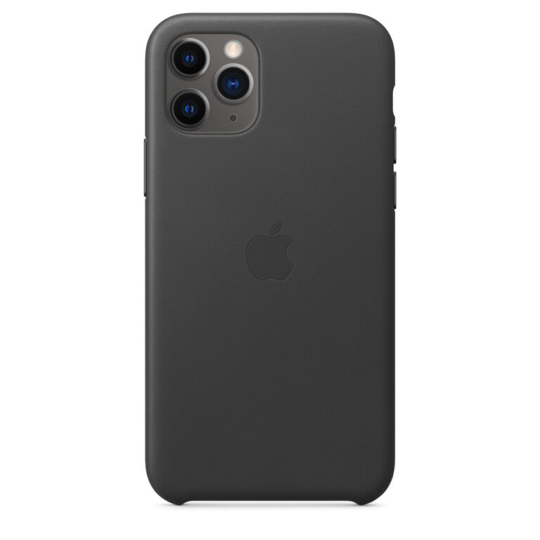 Husa de protectie Apple pentru iPhone 11 Pro, Piele, Negru