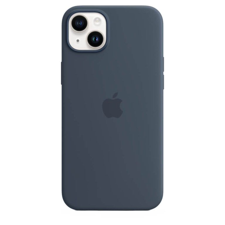 Husa de protectie Apple Silicone Case with MagSafe pentru iPhone 14 Plus, Storm Blue