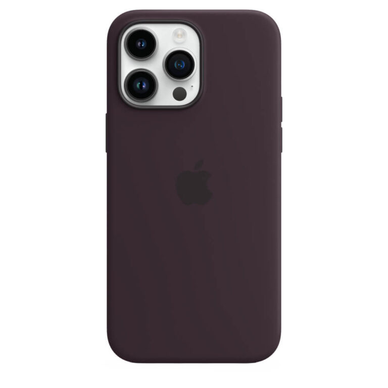 Husa de protectie Apple Silicone Case with MagSafe pentru iPhone 14 Pro Max, Elderberry