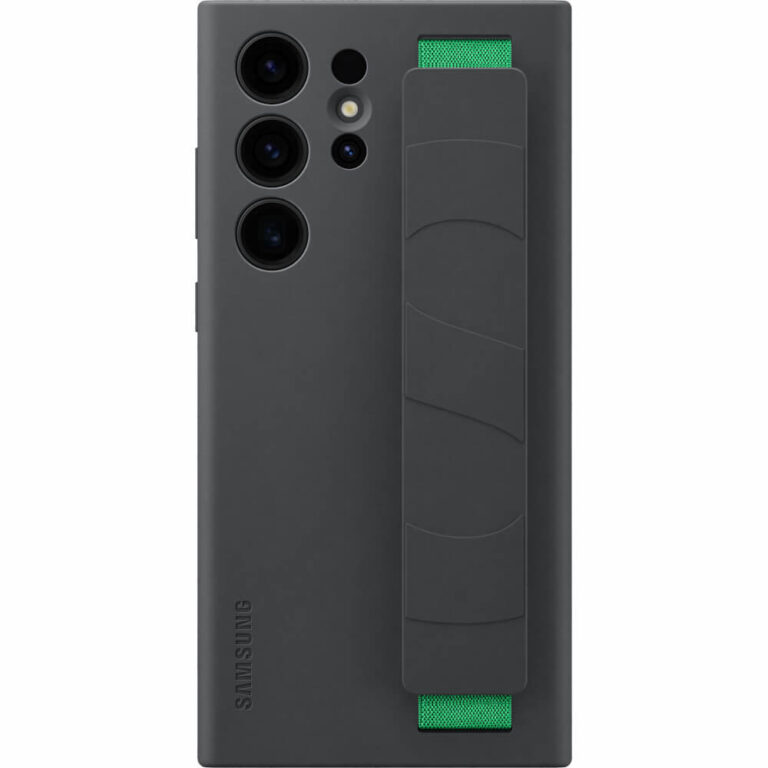 Husa de protectie Samsung Silicone Grip pentru Galaxy S23 Ultra, Alb