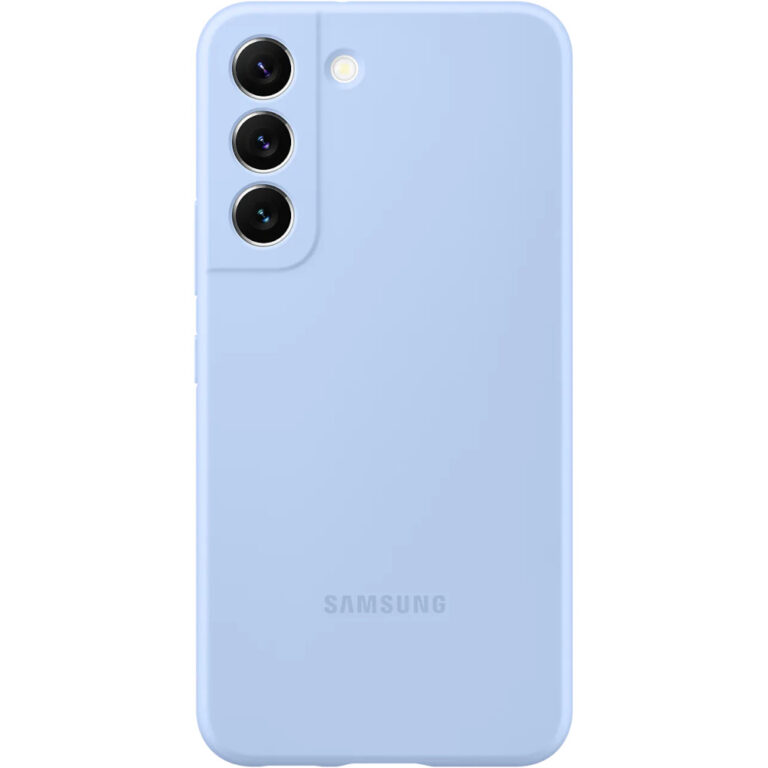 Husa de protectie Samsung Sillicone Cover pentru Galaxy S22, Artic Blue