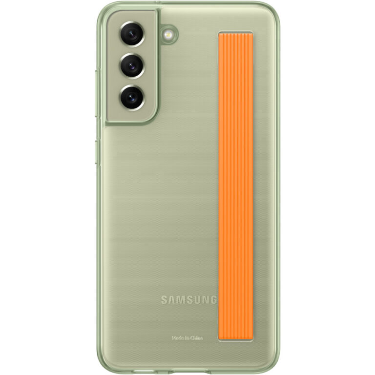Husa de protectie Samsung Slim Strap Cover pentru Galaxy S21 FE, Olive Green