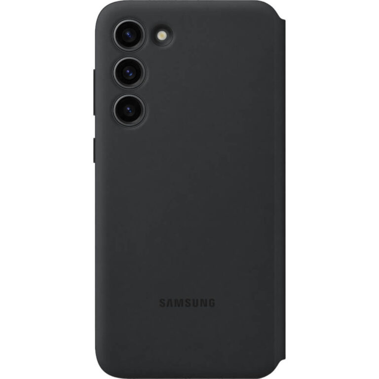 Husa de protectie Samsung Smart View Wallet pentru Galaxy S23 Plus, Crem