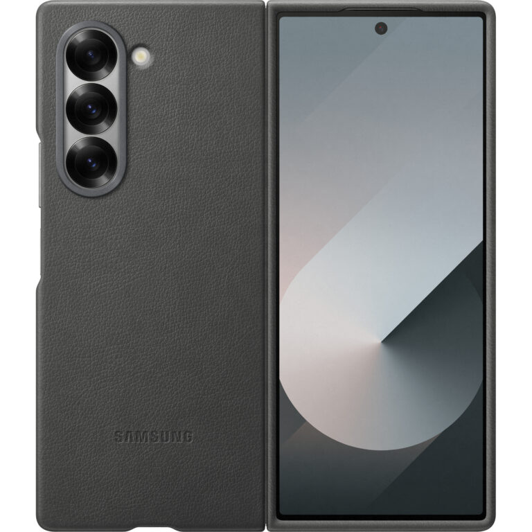 Husa Samsung Kindsuit Leather Case pentru Galaxy Z Fold 6, Maro