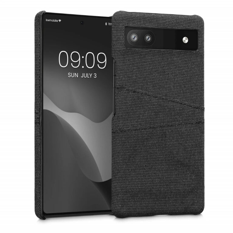 Husa Kwmobile pentru Google Pixel 6a, Textil, Gri, 58142.19
