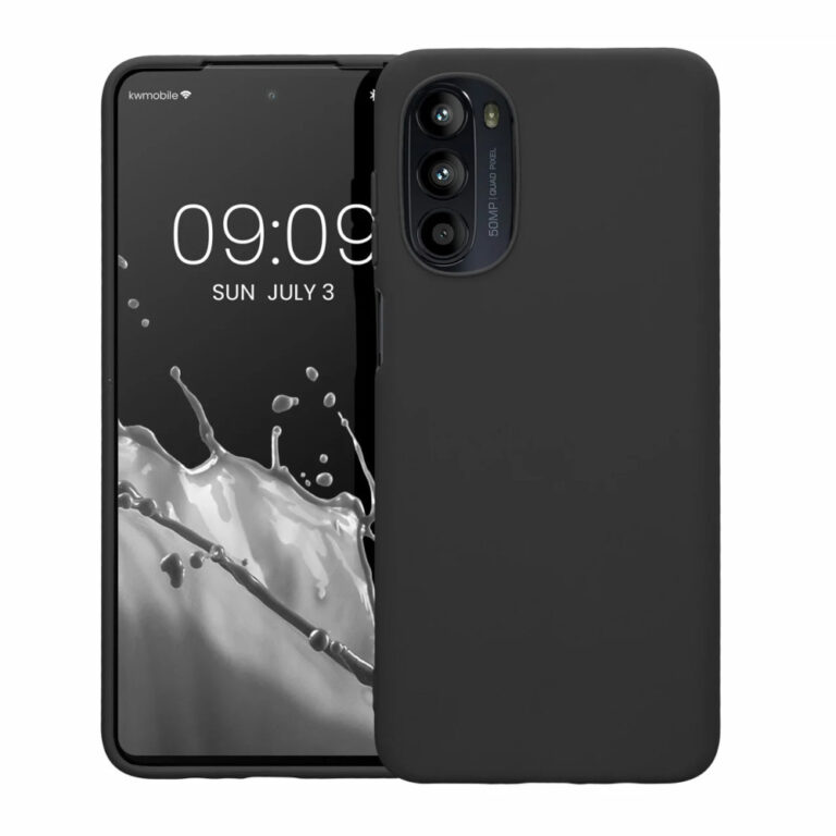 Husa Kwmobile pentru Motorola Moto G52/Moto G82, Silicon, Negru, 58543.47
