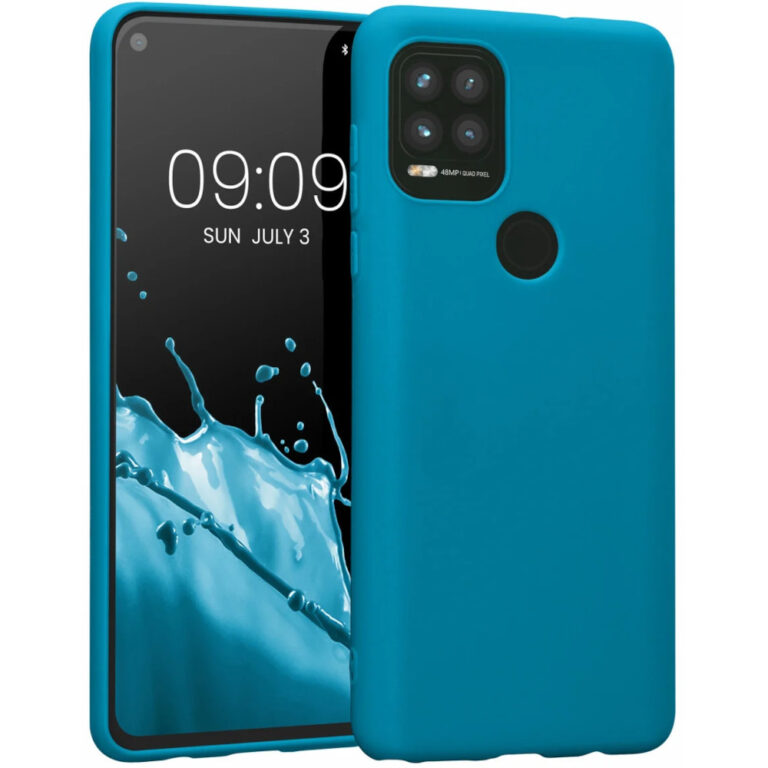 Husa Kwmobile pentru Motorola Moto G Stylus 5G, Silicon, Albastru, 55625.224