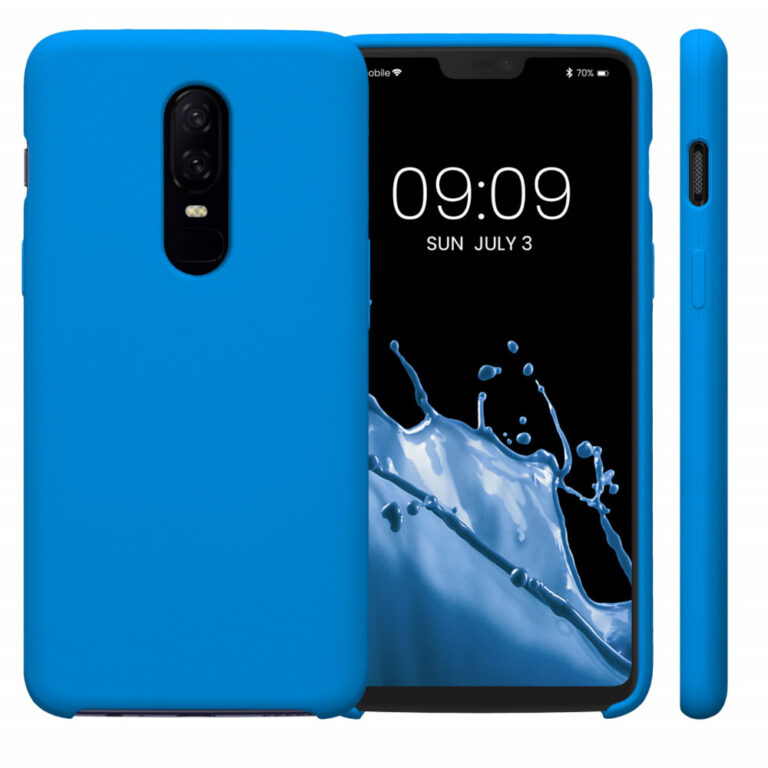 Husa Kwmobile pentru OnePlus 6, Silicon, Albastru, 46122.228
