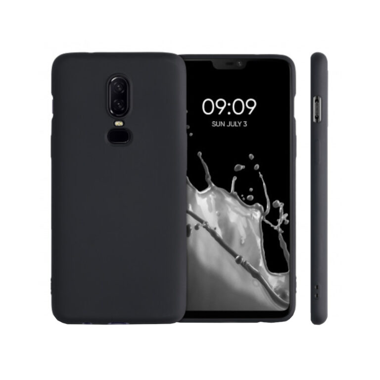 Husa Kwmobile pentru OnePlus 6, Silicon, Negru, 55346.01