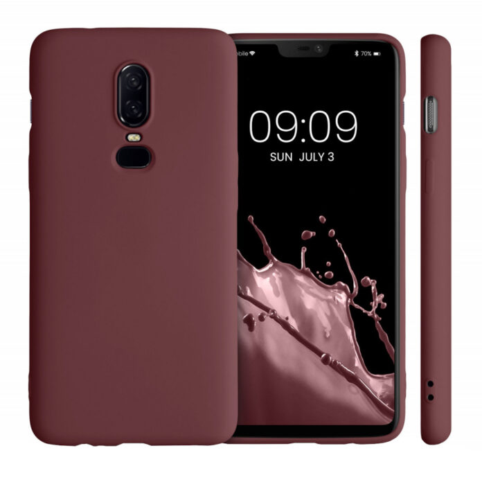 Husa Kwmobile pentru OnePlus 6, Silicon, Rosu, 55346.209