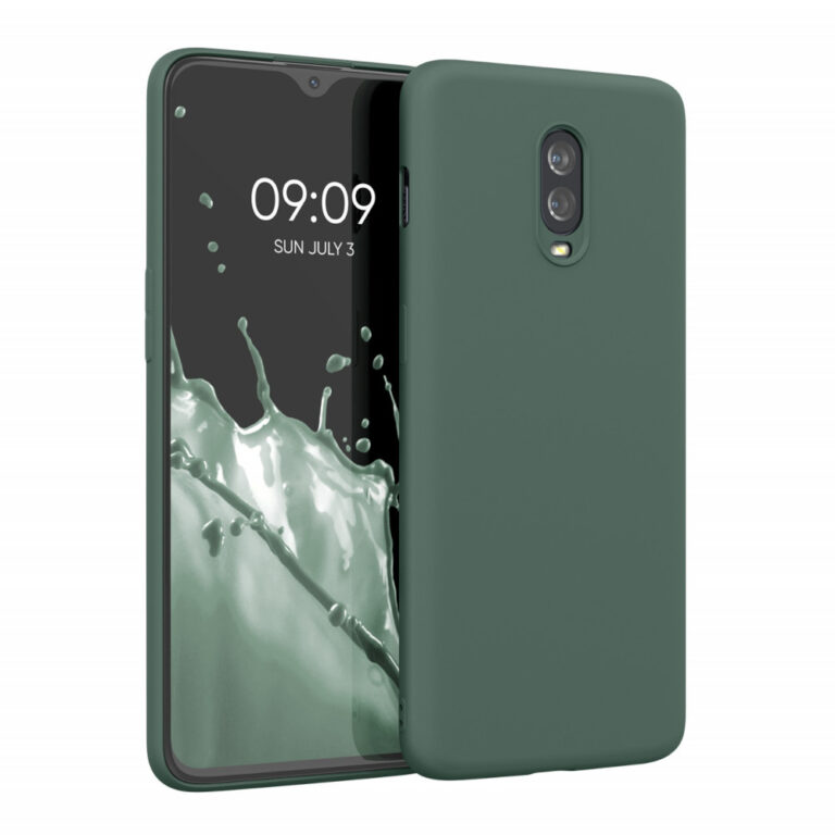 Husa Kwmobile pentru OnePlus 6T, Silicon, Verde, 55347.166