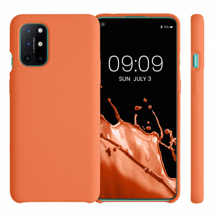 Husa Kwmobile pentru OnePlus 8T, Silicon, Portocaliu, 53683.203