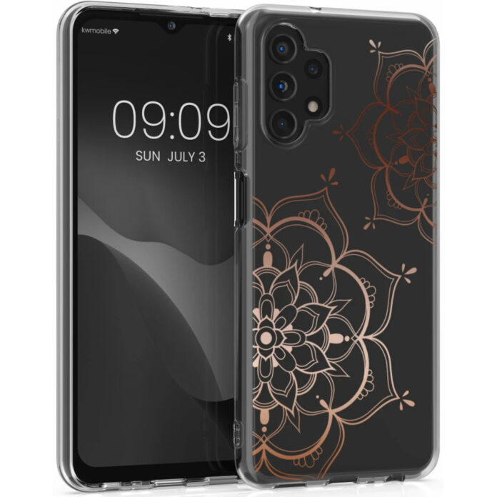 Husa Kwmobile pentru Samsung Galaxy A13, Silicon, Transparent/Rose Gold, 58797.02 Husa Kwmobile pentru Samsung Galaxy A13, Silicon, Transparent/Rose Gold, 58797.02