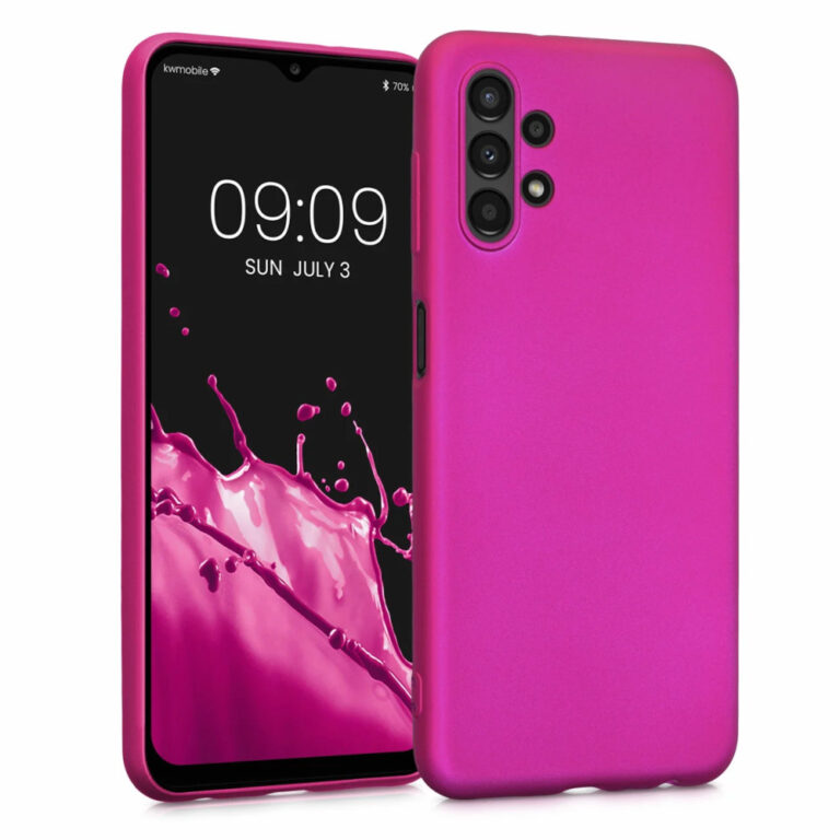 Husa Kwmobile pentru Samsung Galaxy A13, Silicon, Roz, 57956.65
