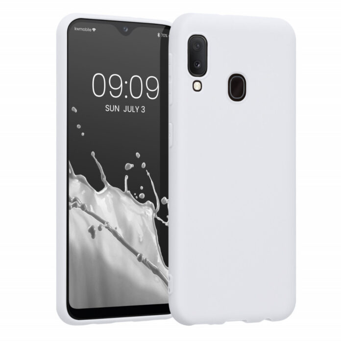 Husa Kwmobile pentru Samsung Galaxy A20e, Silicon, Alb, 48738.48