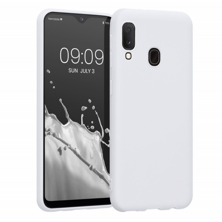 Husa Kwmobile pentru Samsung Galaxy A20e, Silicon, Alb, 48738.48