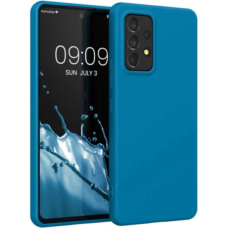 Husa Kwmobile pentru Samsung Galaxy A53 5G, Silicon, Albastru, 57808.224