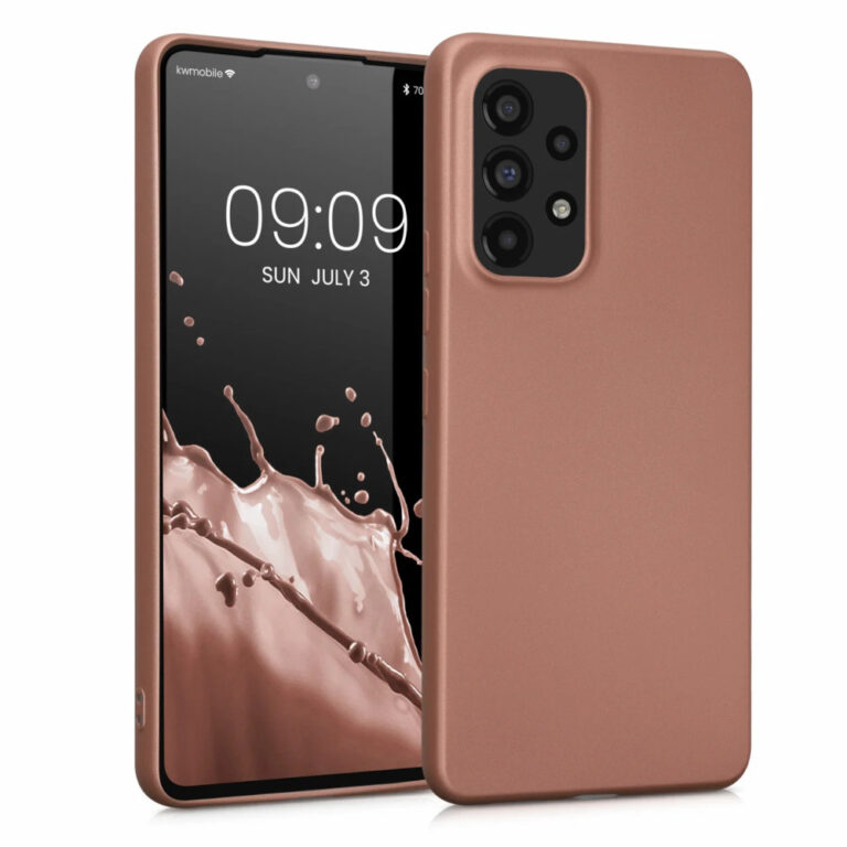 Husa Kwmobile pentru Samsung Galaxy A53 5G, Silicon, Rose Gold, 57958.211