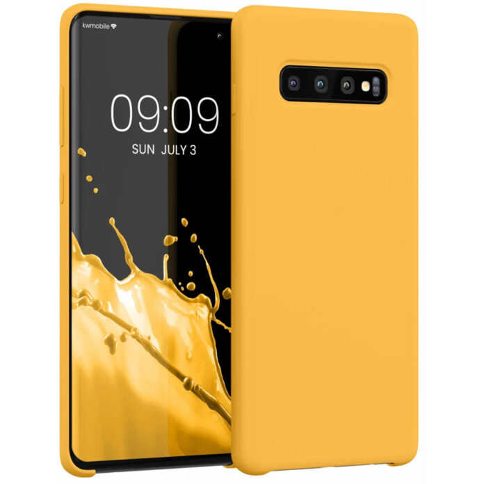 Husa Kwmobile pentru Samsung Galaxy S10 Plus, Silicon, Galben, 49028.191 Husa Kwmobile pentru Samsung Galaxy S10 Plus, Silicon, Galben, 49028.191