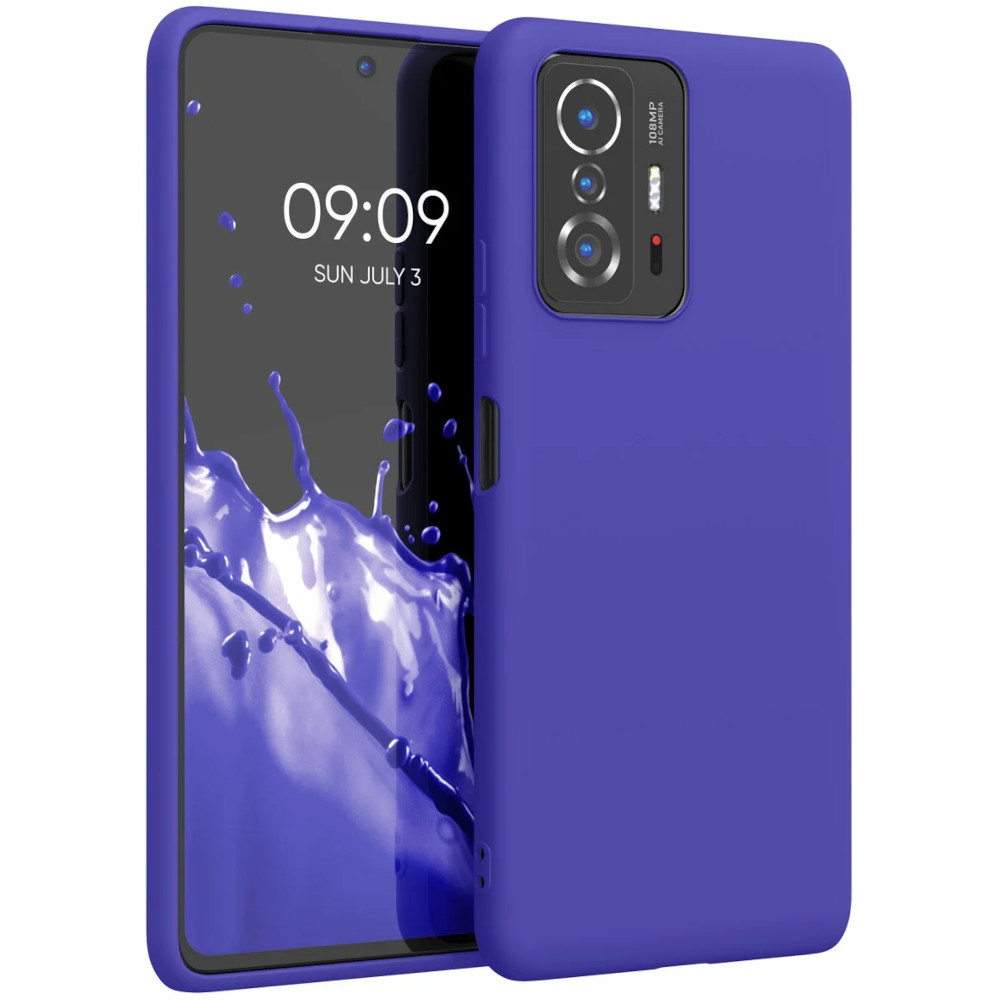 Husa Kwmobile pentru Xiaomi 11T/11T Pro, Silicon, Albastru, 56245.234 Husa Kwmobile pentru Xiaomi 11T/11T Pro, Silicon, Albastru, 56245.234