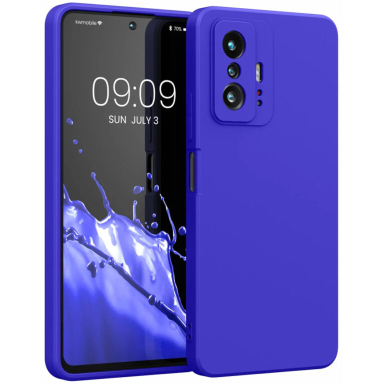 Husa Kwmobile pentru Xiaomi 11T/11T Pro, Silicon, Albastru, 56573.134