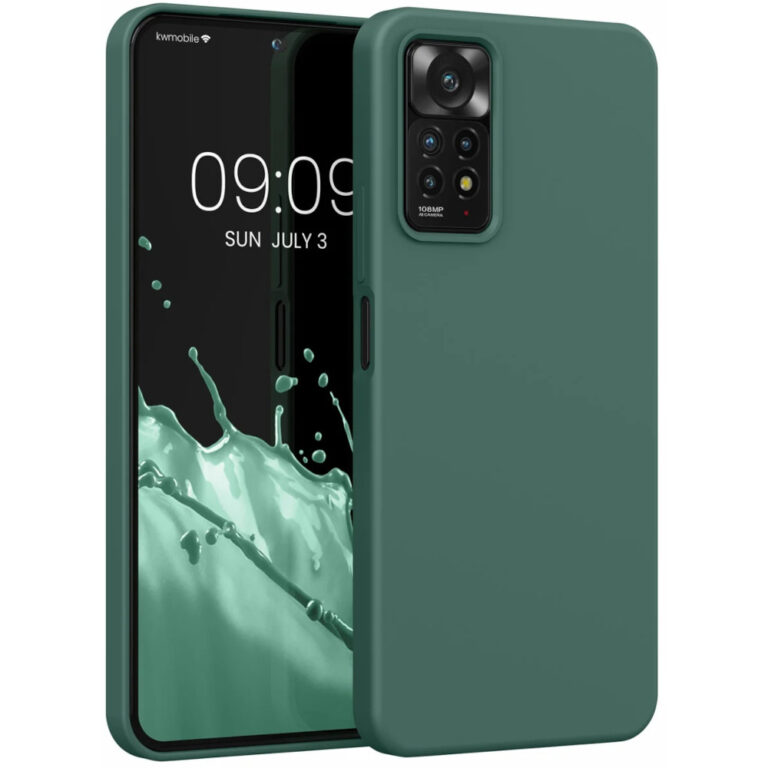 Husa Kwmobile pentru Xiaomi Redmi Note 11 Pro/Redmi Note 11 Pro 5G, Silicon, Verde, 57373.166