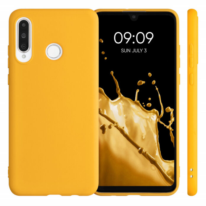 Husa pentru Huawei P30 Lite, Silicon, Galben, 47499.217