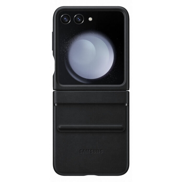 Husa de protectie Samsung pentru Galaxy Z Flip5, Flap-Eco Leather, Crem