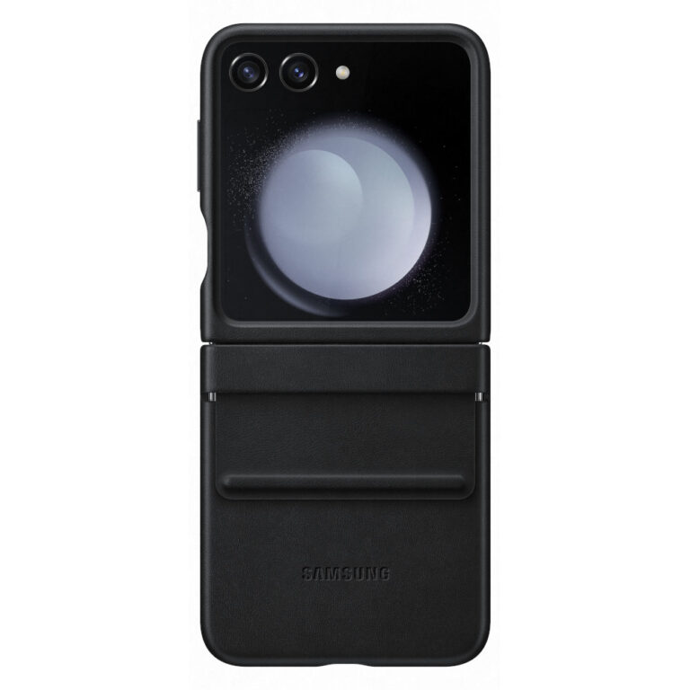 Husa de protectie Samsung pentru Galaxy Z Flip5, Flap-Eco Leather, Crem