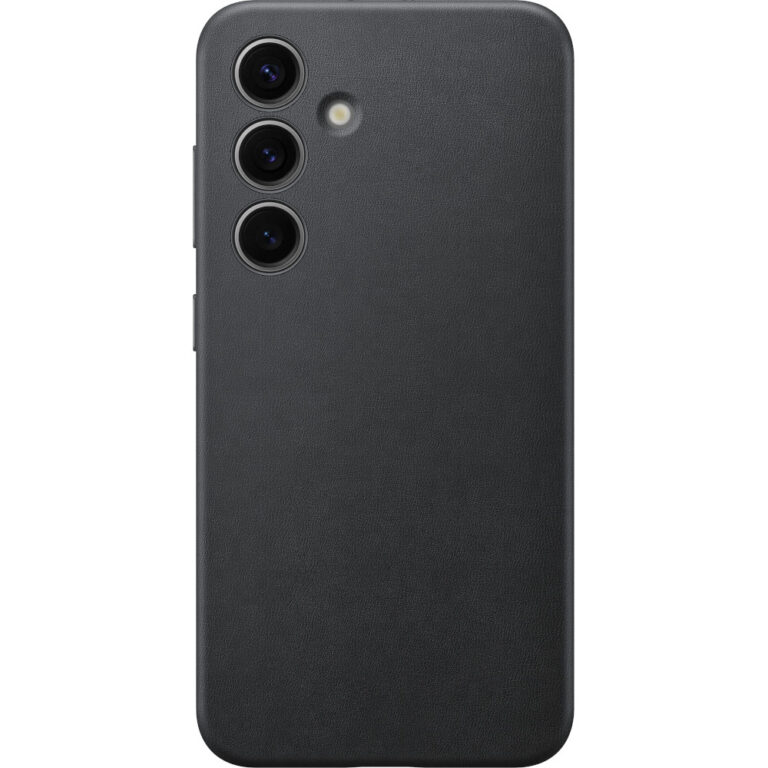 Husa Samsung Galaxy S24 Vegan Leather Case, Negru