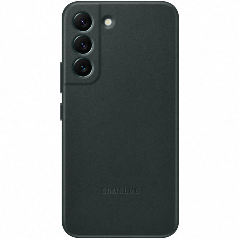 Husa de protectie Samsung Leather Cover pentru Galaxy S22, Forest Green