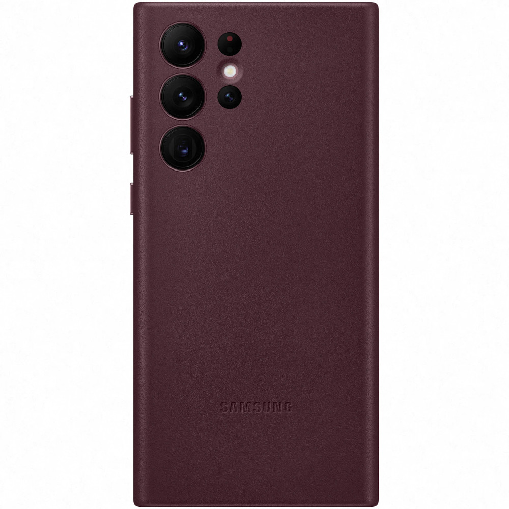 Husa de protectie Samsung Leather Cover pentru Galaxy S22 Ultra, Burgundy Husa de protectie Samsung Leather Cover pentru Galaxy S22 Ultra, Burgundy