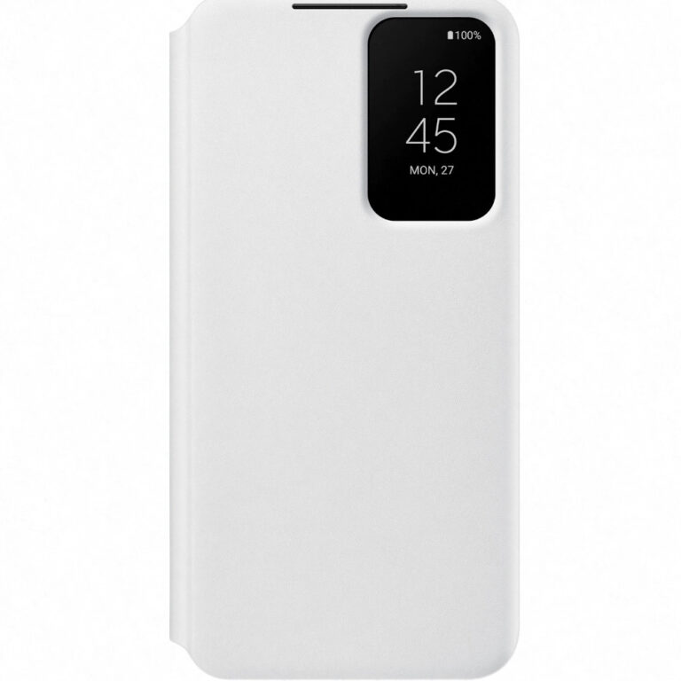 Husa de protectie Samsung Smart Clear View Cover pentru Galaxy S22, Alb