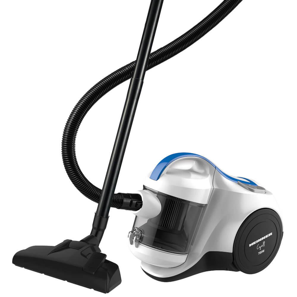 Aspirator fara sac Heinner Cyell HVC-MC700WB, 700 W, 2 l, Sistem ciclonic, HEPA 10, Albastru/Alb Aspirator fara sac Heinner Cyell HVC-MC700WB, 700 W, 2 l, Sistem ciclonic, HEPA 10, Albastru/Alb