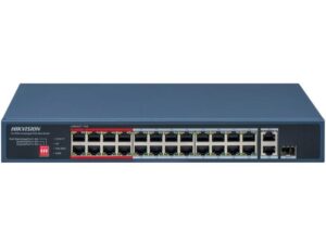 Switch PoE Hikvision DS-3E0326P-E-M(C), 26 porturi , 24x PoE, 230W 10/100Mbps, 1x RJ45 Gb, 1x SFP Gb, Watchdog Switch PoE Hikvision DS-3E0326P-E-M(C), 26 porturi , 24x PoE, 230W 10/100Mbps, 1x RJ45 Gb, 1x SFP Gb, Watchdog