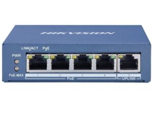 Switch 4 porturi PoE, Hikvision DS-3E1505P-EI/M, 1 port 10/100Mbps RJ45, 45W, cu management Switch 4 porturi PoE, Hikvision DS-3E1505P-EI/M, 1 port 10/100Mbps RJ45, 45W, cu management