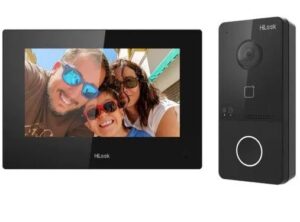 Kit videointerfon Hikvision HiLook VI-K43P, 2MP, ecran 7 inch, Wi-Fi 2.4GHz, PoE, IR 3m, slot card, montare aparenta, IP65 Kit videointerfon Hikvision HiLook VI-K43P, 2MP, ecran 7 inch, Wi-Fi 2.4GHz, PoE, IR 3m, slot card, montare aparenta, IP65